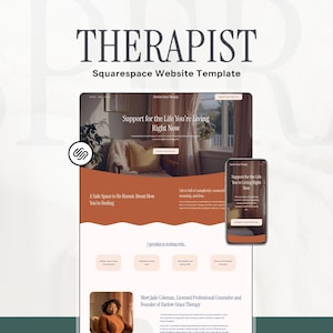 Plantilla de sitio web de Squarespace para terapeutas y consejeros