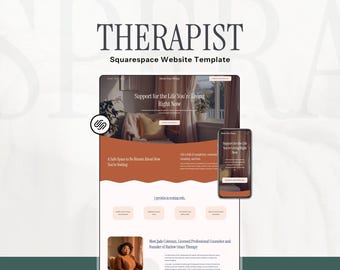 Squarespace Therapist Website Template for Counselors and Mental Health Private Practice