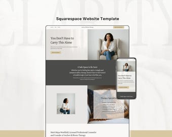 Squarespace Counseling Website Template for Therapy Private Practice