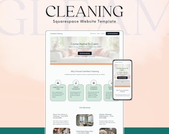 Squarespace Reinigung Website Vorlage für professionelle Reinigung und Hausreinigung