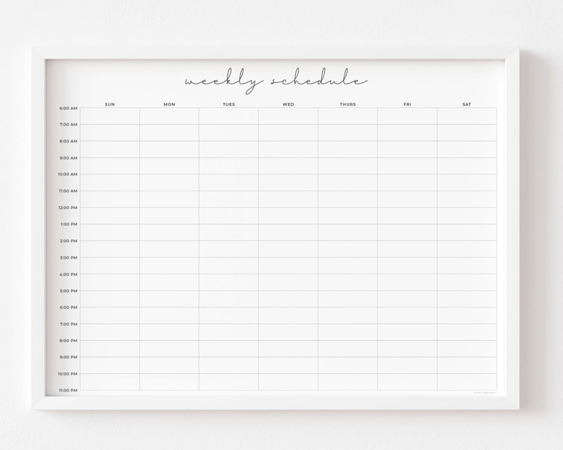 Large weekly planner wall planner weekly schedule etsy
