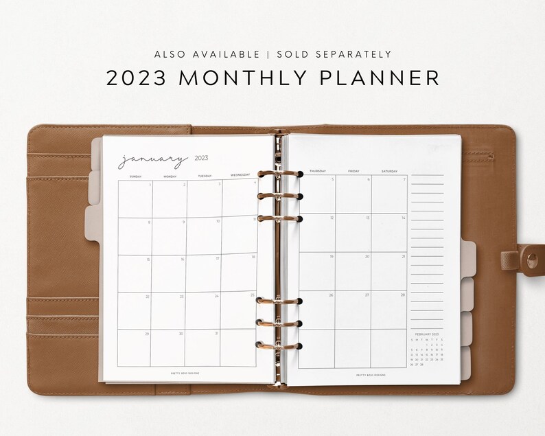A5 2023 Weekly Planner Inserts Printable Minimalist Planner Etsy Canada