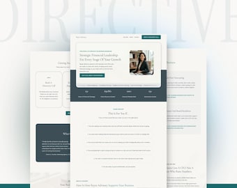Squarespace Template for Financial Consultants | Financial Advisor & Fractional CFO Website Template