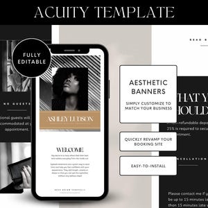 Lashes Acuity Scheduling Template Lash Tech Booking Site Beauty Business Branding Template Editable Canva Design for Appointment Scheduler