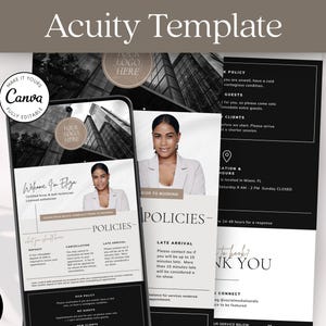 Lash Tech Acuity Scheduling Template, Beauty Branding (Canva Editable)