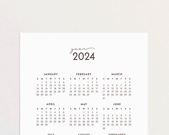 ensemble de 12 calendrier, minimaliste calendrier 2024 modèle