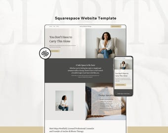 Therapist Squarespace Website Design for Private Practice Mental Health Professional Counseling
