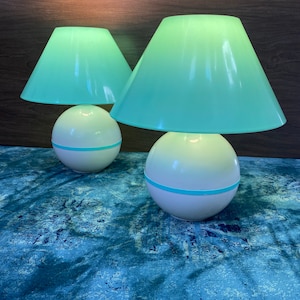 Retro Robin Egg Blue Lamps