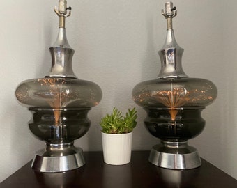 Vintage Fiber Optic Matching Table Lamps
