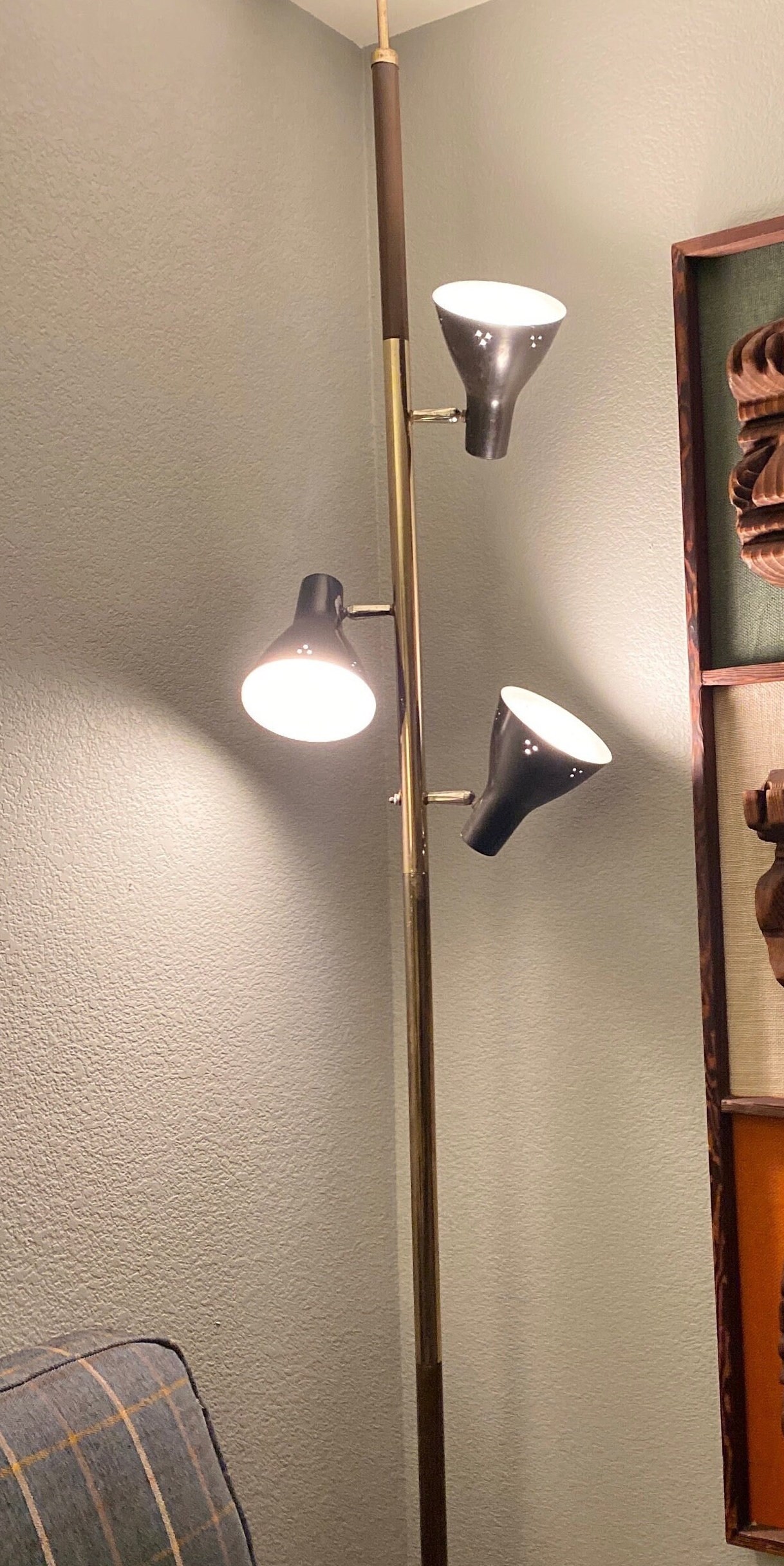 Mid Century Tension Pole Lamp Etsy Australia