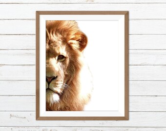 Lion printable, lion print, lion wall art