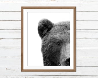 Bear print, forest printable