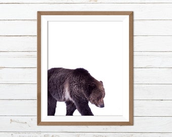 Bear print, bear printable, forest print