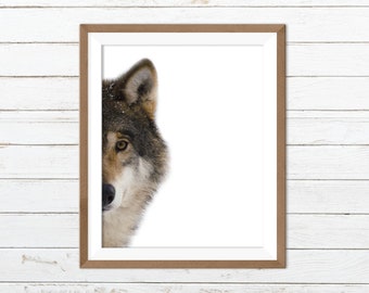Wolf print, wolf wall art, wolf printable