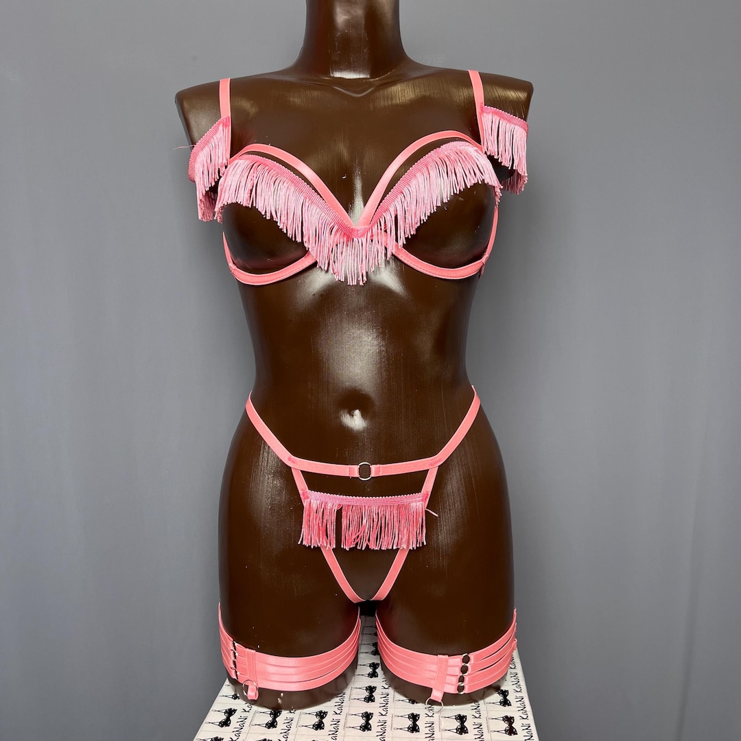 Pink Bondage Open Cup Bra