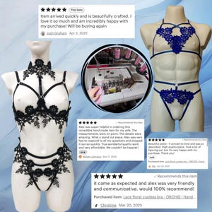 Open cupless cage bra - ORCHID |  Lace floral lingerie harness for women |  Choker necklace, Open cupless bra, Cage bralette, Underwire bra