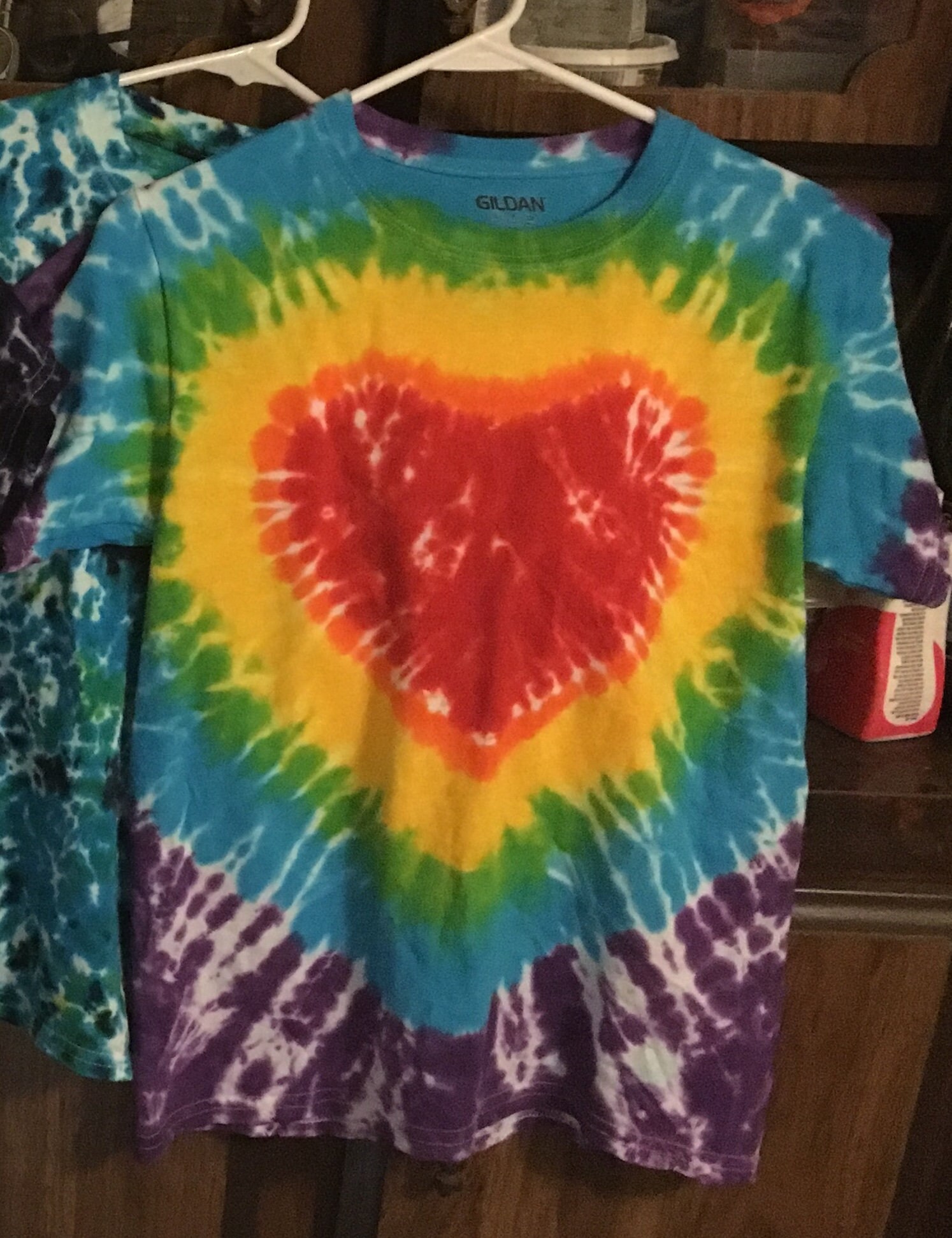 Kids Tie Dye Tshirt Rainbow Heart Shirt Bright Colors | Etsy