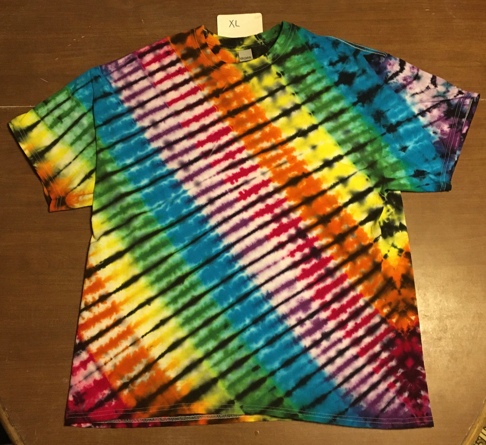 stripe tie dye shirt