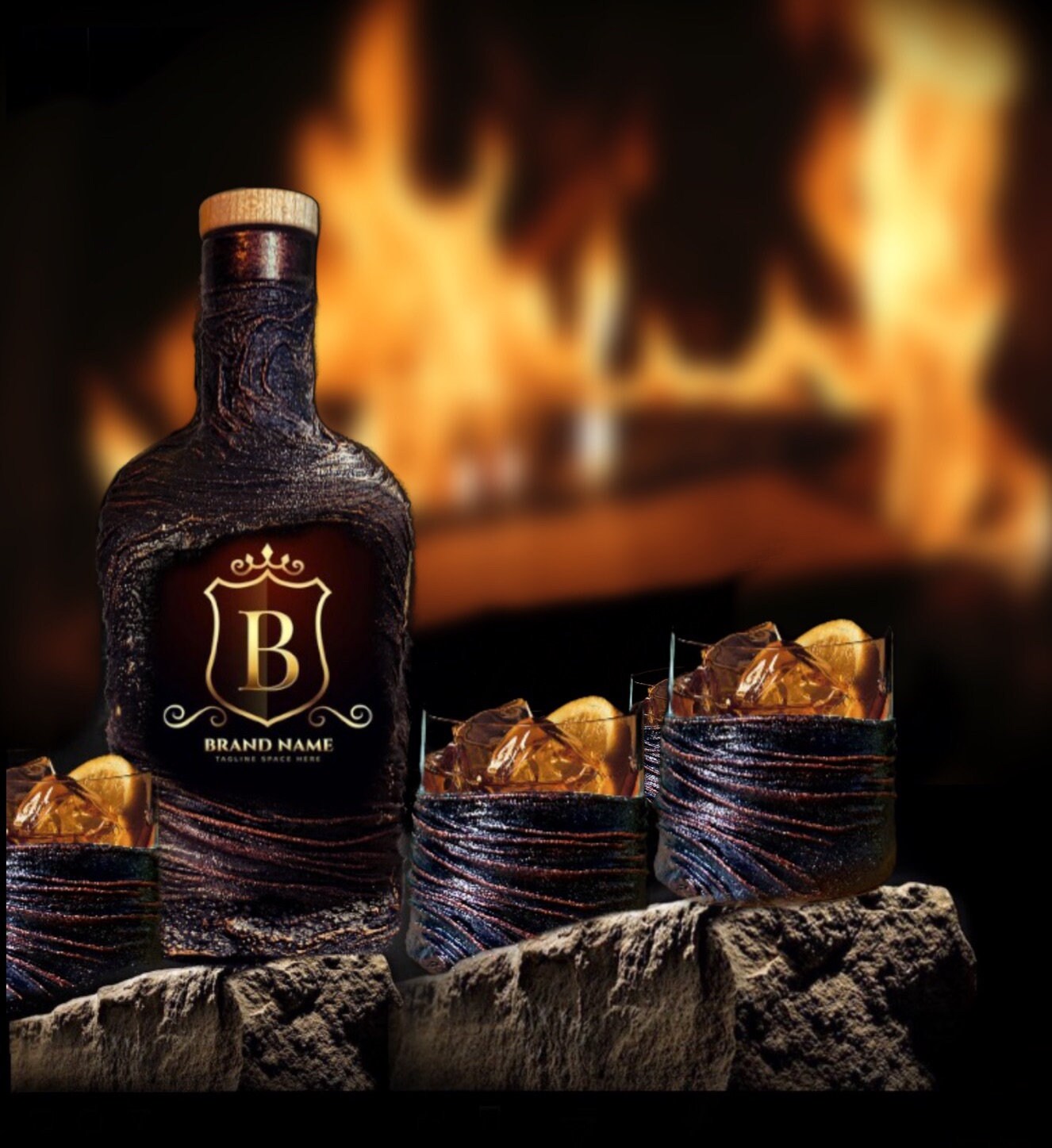 Personalized Dragon Whiskey Decanter Set With Gift Boxrock Etsy