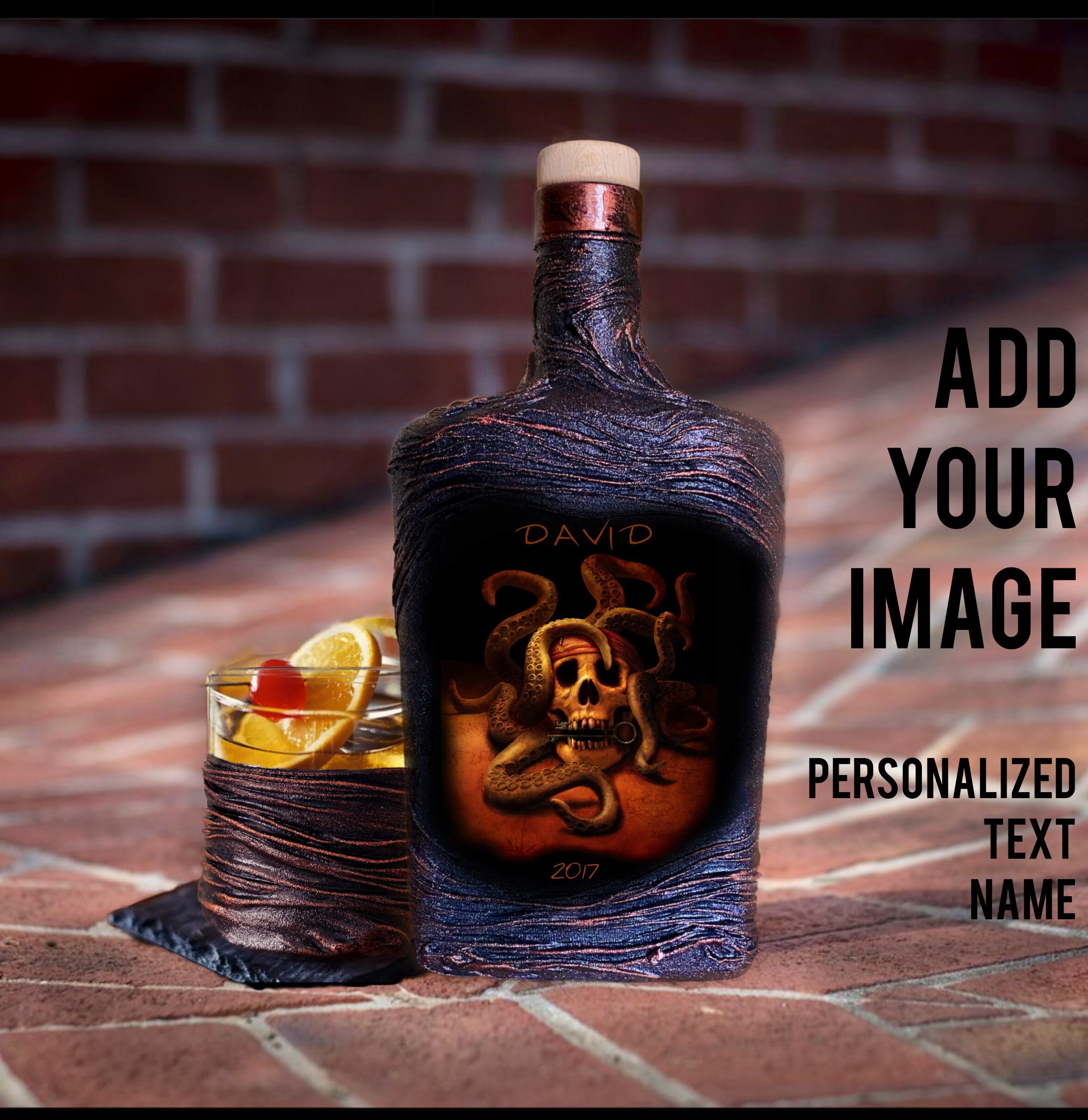 Octopus Personalized Whiskey Decanter Set with Gift BoxCustom Etsy