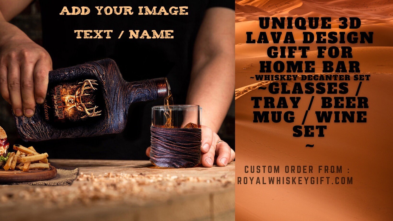 Personalized Dragon Whiskey Decanter Set With Gift Boxrock Etsy