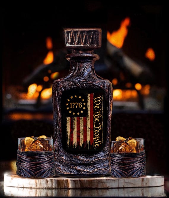 Set Decanter Whisky A Pistola - Con 2 Bicchieri Vintage - Foto 9