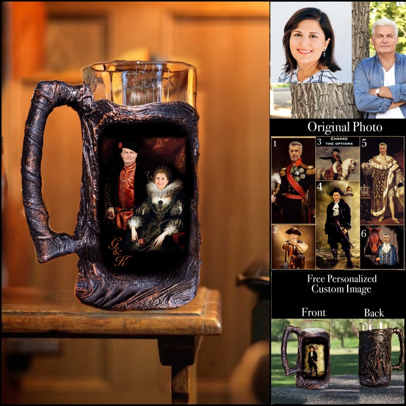 Personalized Beer Mug Set With Gift Boxfamily Custom Etsy