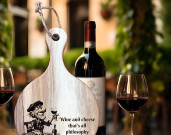 Personalized Wood Cutting Serving Board Set: Engraved Charcuterie Funny Gift Tray, Wine Kitchen Gift