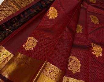 Banarasi Lichi Silk Saree, Jacquard Pallu, Indian Festival Wear