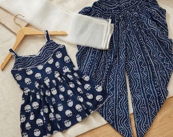 Kids girls patiyala salwar kameez Cotton mix 3 piece set for girls.