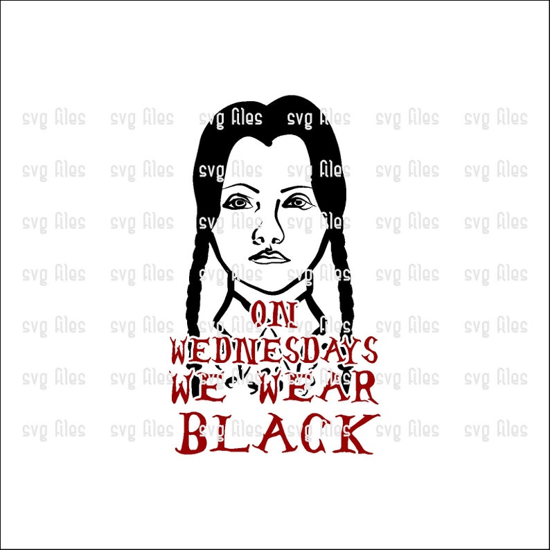 Download Wednesday Addams On Wednesdays We Wear Black The Addams Etsy PSD Mockup Templates