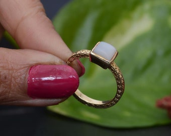 Moonstone Ring, Statement Ring, Gemstone Ring, Handmade Ring, Boho Ring, 925 Silver Ring, Stone Ring, Dainty Ring, Women Ring, Gift For Her