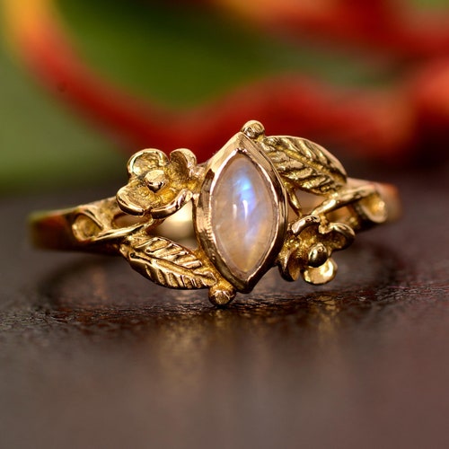 Moonstone Rings Gemstone Adjustable Ring Healing Rings Etsy