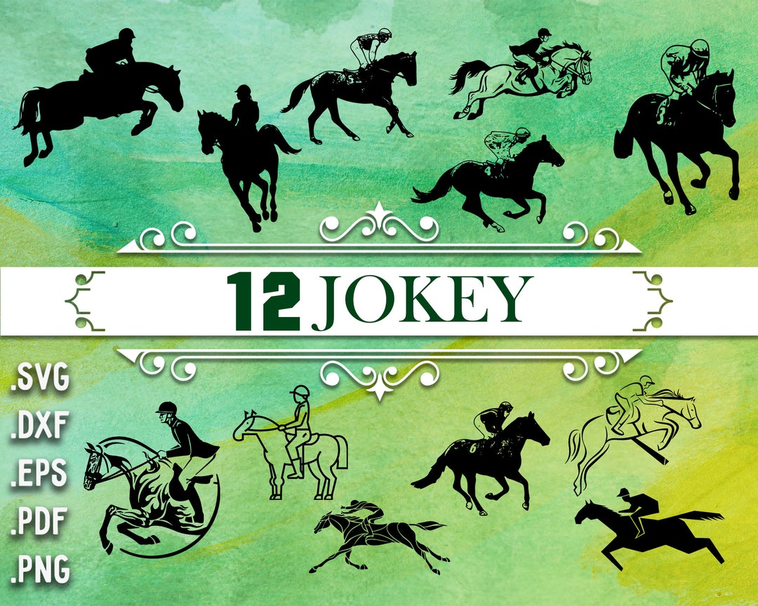JOCKEY SVG, Horse Svg, Jockey, Jockey Silhouette, Svg Cut File, Jockey