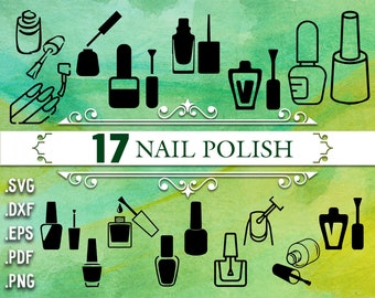 NAIL POLISH SVG, nail polish, makeup svg, nail polish clipart, manicure svg, fashion svg, nail tech, lipstick svg, svg cut file,nail art,svg