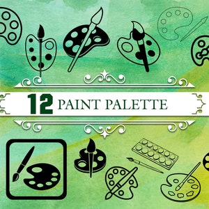 PAINT PALETTE SVG, paint palette, paint brush, paint, paint svg, palette, palette clipart, svg cut files, vinyl svg files,svg for cricut,svg
