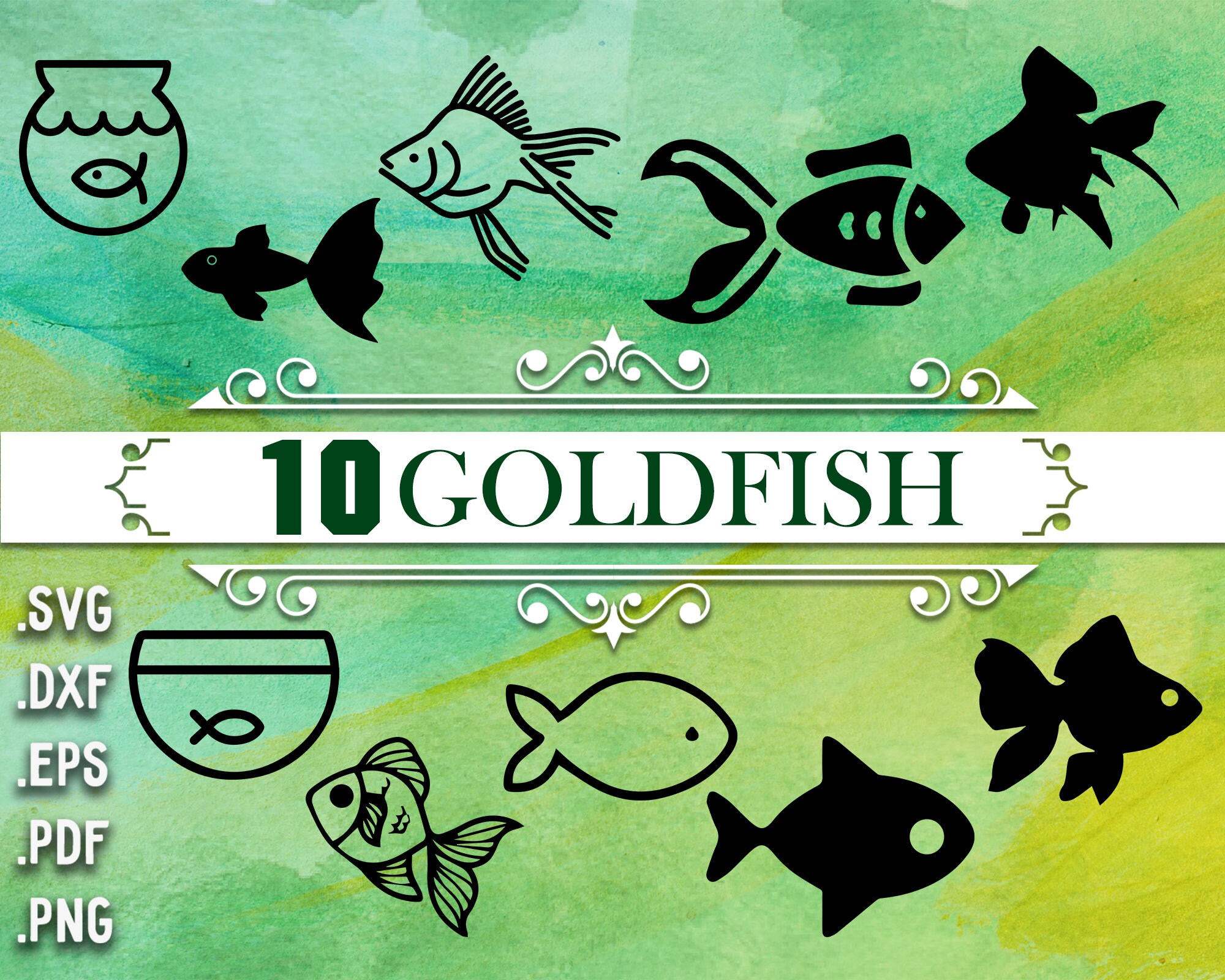 Download Goldfish Svg Goldfish Fish Svg Goldfish Clipart Gold Fish Etsy