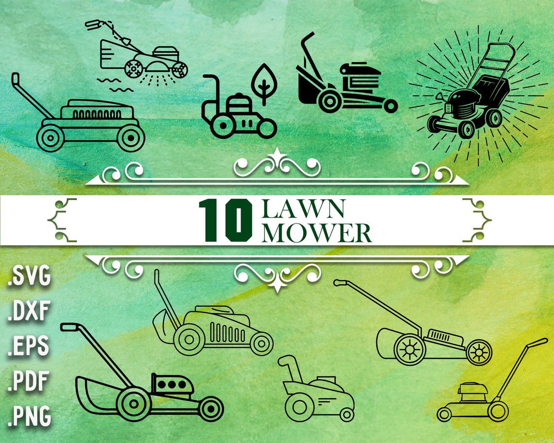 LAWN MOWER SVG, Lawn Mower Clipart, Lawn Mower Vector, Lawn Mower Dfx