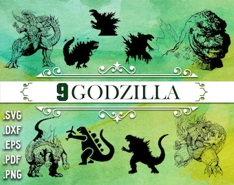 GODZILLA SVG, godzilla, godzilla shirt, silhouette svg, monster svg, godzilla vector, godzilla cut file, godzilla dxf, svg cut files,svg,dxf