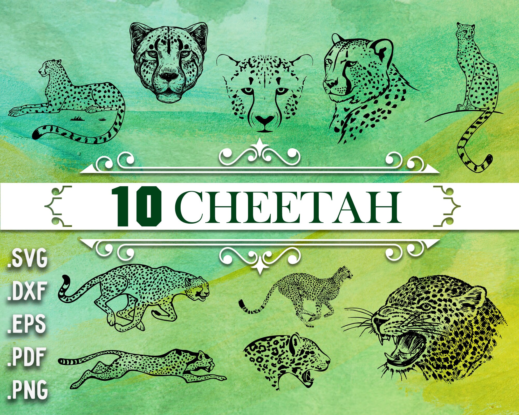 CHEETAH SVG, svg, cheetah, cheetah clipart, cheetah print, cheetah silhouette, cheetah cricut, silhouette svg, cheetah cut file, cat svg,svg