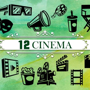 CINEMA SVG, Kino, Film Svg, Kino Vintage Svg, Kino Clipart, FilmfilmKino, Svg geschnitten Datei, Film Abend Svg, digitale Svg, Kino-Party