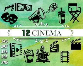 CINEMA SVG, cinema, movie svg, cinema vintage svg, cinema clipart, movie film cinema, svg cut file, movie night svg,digital svg,cinema party