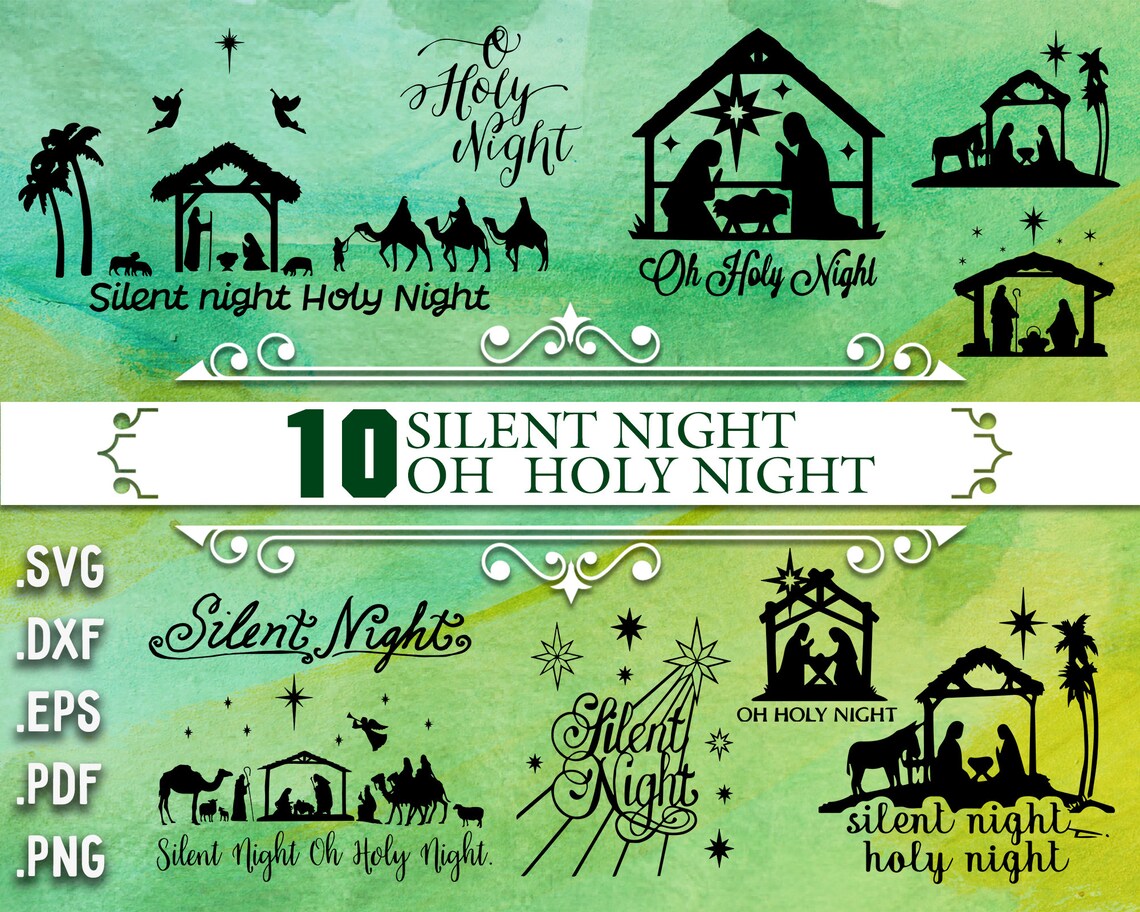 SILENT NIGHT SVG, Silent Night, Holy Night Svg, Svg Cut File