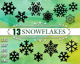 SNOWFLAKES SVG, christmas svg, snowflakes svg, snowflake clipart, svg files for cricut, svg cut file, snowflake dxf,snowflake silhouette,svg