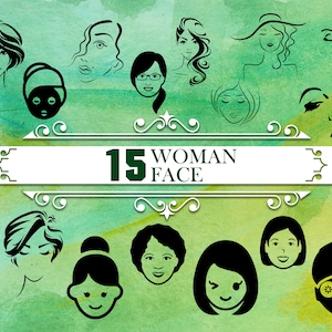 WOMAN FACE SVG, woman svg, eyebrows svg, makeup svg, lady face svg, face silhouette, woman silhouette, woman face, woman head vector, svg