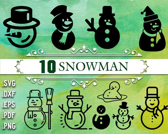 Download Snowman Svg Christmas Svg Winter Svg Snowman Snowman Face Etsy