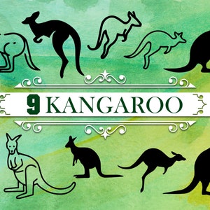 KANGAROO SVG, kangaroo clipart, kangaroo, kangaroo silhouette, kangaroo vector, australia svg, kangaroo cut file, kangaroo dxf, animal svg