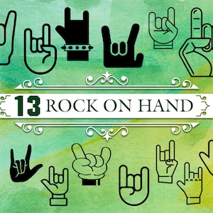 ROCK auf HAND SVG, Rock, Rock n Roll Svg, Svg geschnitten Datei, Hand Svg, Rock Hand, Hand, Rock-Hand, Rock-Musik, Cricut Svg, Cricut Svg, Svg schneiden Datei