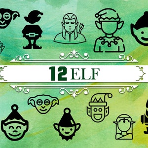 ELF SVG, christmas svg, svg files, silhouette svg, svg file, svg cutting files, svg cutting file, cute elf svg, elf clip art, elf svg files