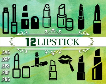 LIPSTICK SVG, makeup svg, lips svg, lipstick cut file, lipstick clipart, svg files for cricut, svg cut files, lipstick dxf, red lipstick svg